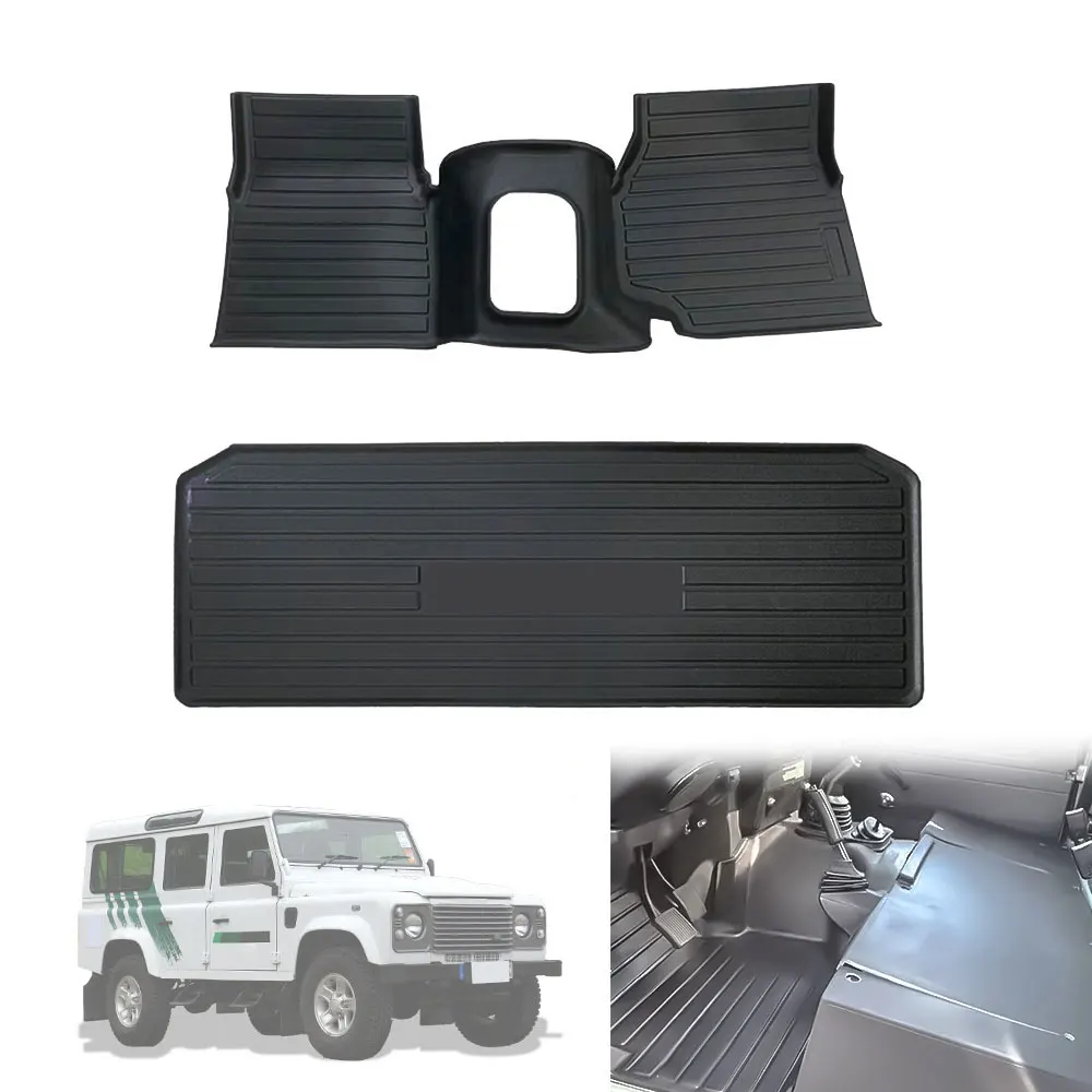 

Car Mats with Center Console Mat for Land Rover Defender 90&110 TDi300 TD5 Anti Slip Car Modify Protection Products