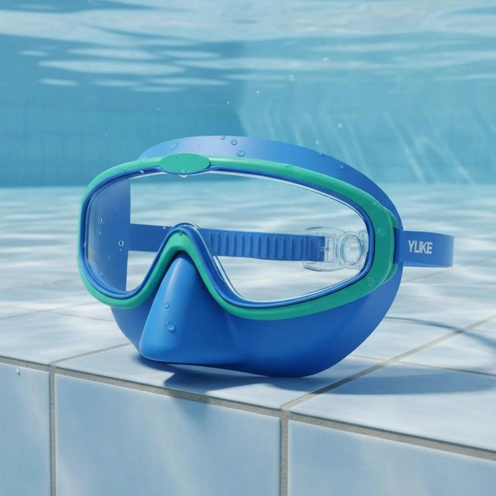 

Kids Aquatic Goggles Anti-Fog Children's Large Frame Aquatic Goggles Young Swimming Eyewear Crystal Clear View Waterproof