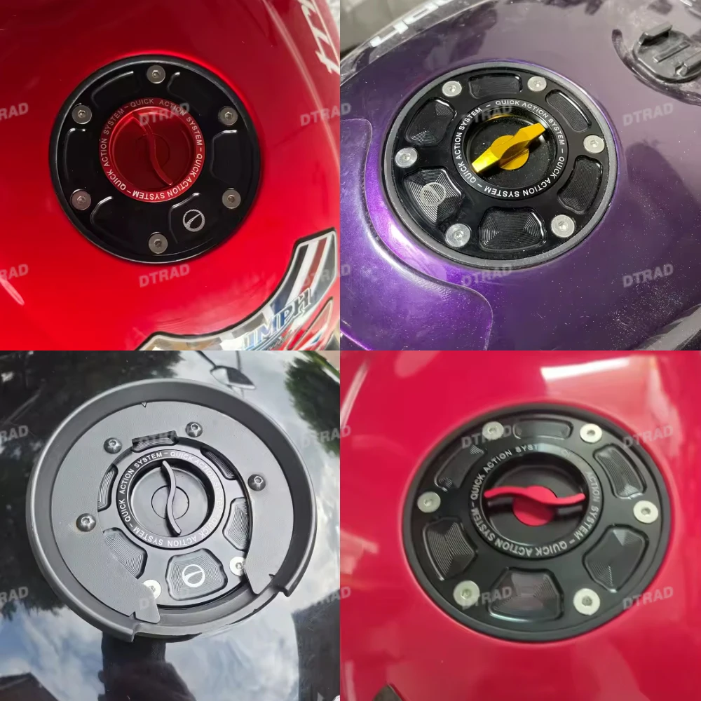 Keyless Quick Release Fuel Tank Cap For Triumph Speed Triple 955I STREET TRIPLE 675/R/765 955Ii 1050 Tiger 800/XC Gas Oil Cover