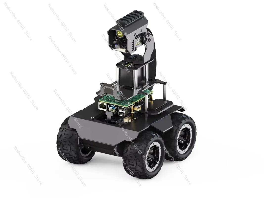 6 Wheel 4WD ROS2 UGV Robot Full Metal Chassis Dual Controller OAK Camera 3D Modeling AI Development Rover