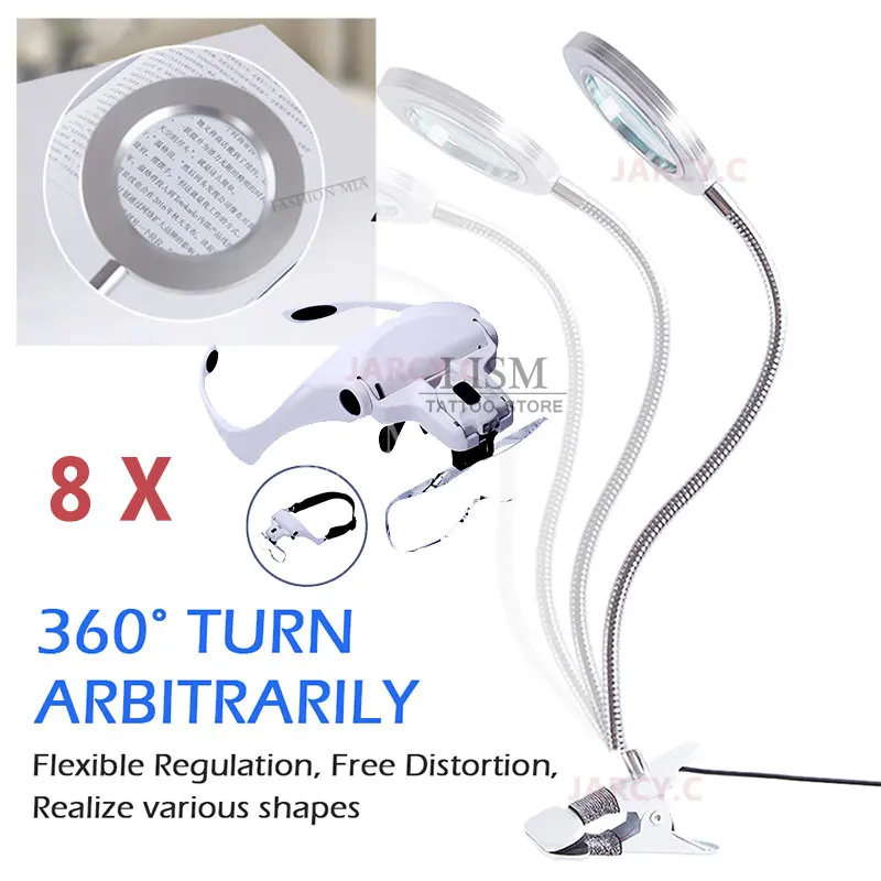 

Magnifier Tattoo Lamp Auxiliar Tattoo Light USB Cold Light LED Led Magnifying Lamp Eyebrow Makeup Eyelash Extension Beauty Salon