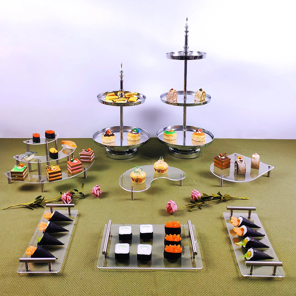 Cake Stand Home Party Dessert Table Display Rack Dessert Cake Tray Cold Meal Tea Break Table Afternoon Tea Center Rack Metal