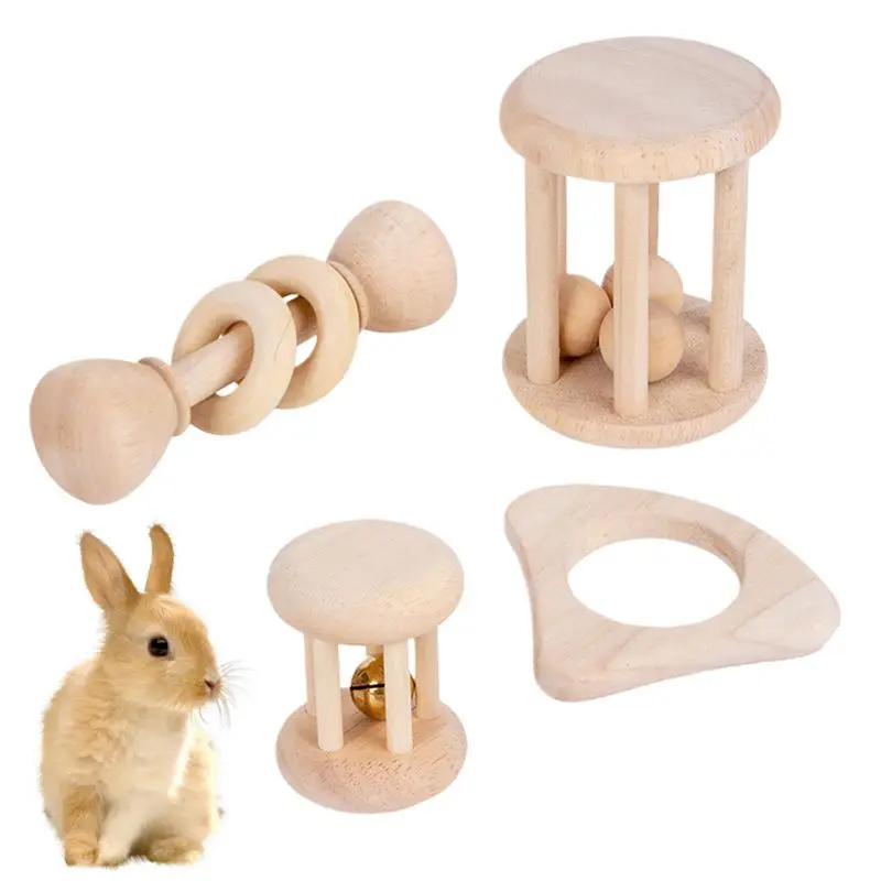 

Bunny Chew Toys Bunny Toys For Rabbits Keep Busy Bite-Resistant Teeth Care Natural Pet Supplies For Small Animals Chinchilla &