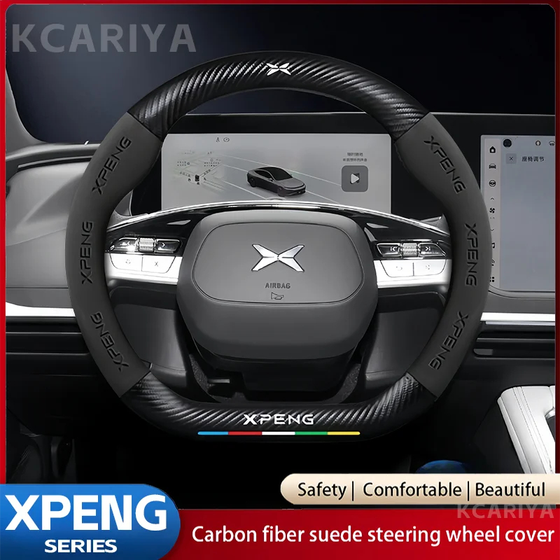 

Suitable for Xiaopeng steering wheel cover P7 P5 G3 G9 G3i car steering wheel cover leather four seasons special handle