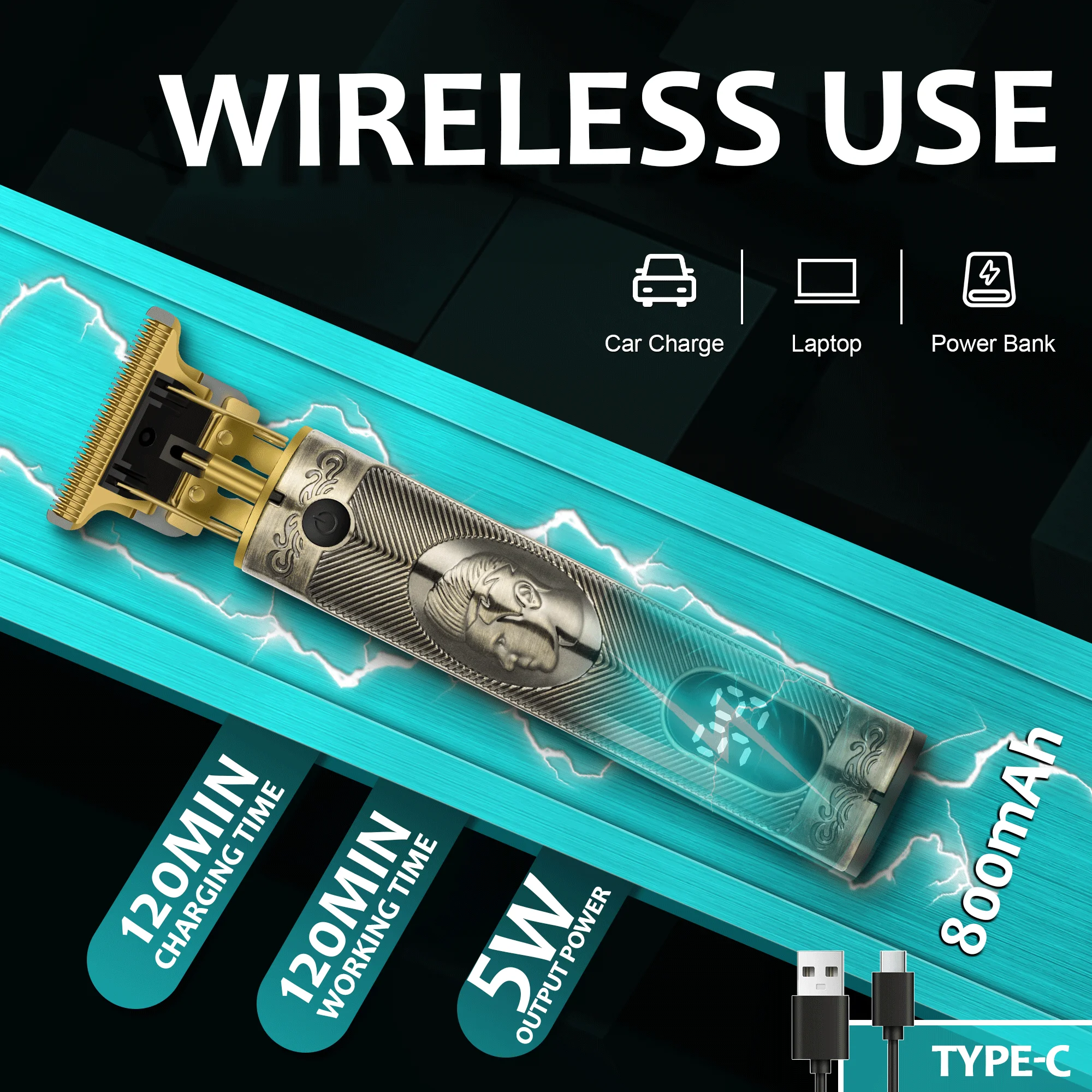 LQT ポータブルヘアクリッパー USB急速充電 ゼロギャッ - Grooming Kit のレビューと価格