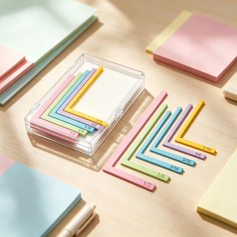 5Pcs Pack Paper Craft Alignment Rulers Set Color Coded For Perfectly Centered Layouts And Uniform Margins JOMD