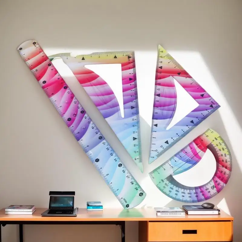 1/2/3Pcs Ruler Set Soft Plastic Colorful Rainbow Rulers Shatterproof Bendable Flexible Ruler For School & Office Supplies