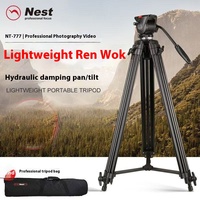 NEST NT777 Video Tripod Professional Camera Stand with Ground Spreader for Dslr Camcorder Wedding Photography Travel
