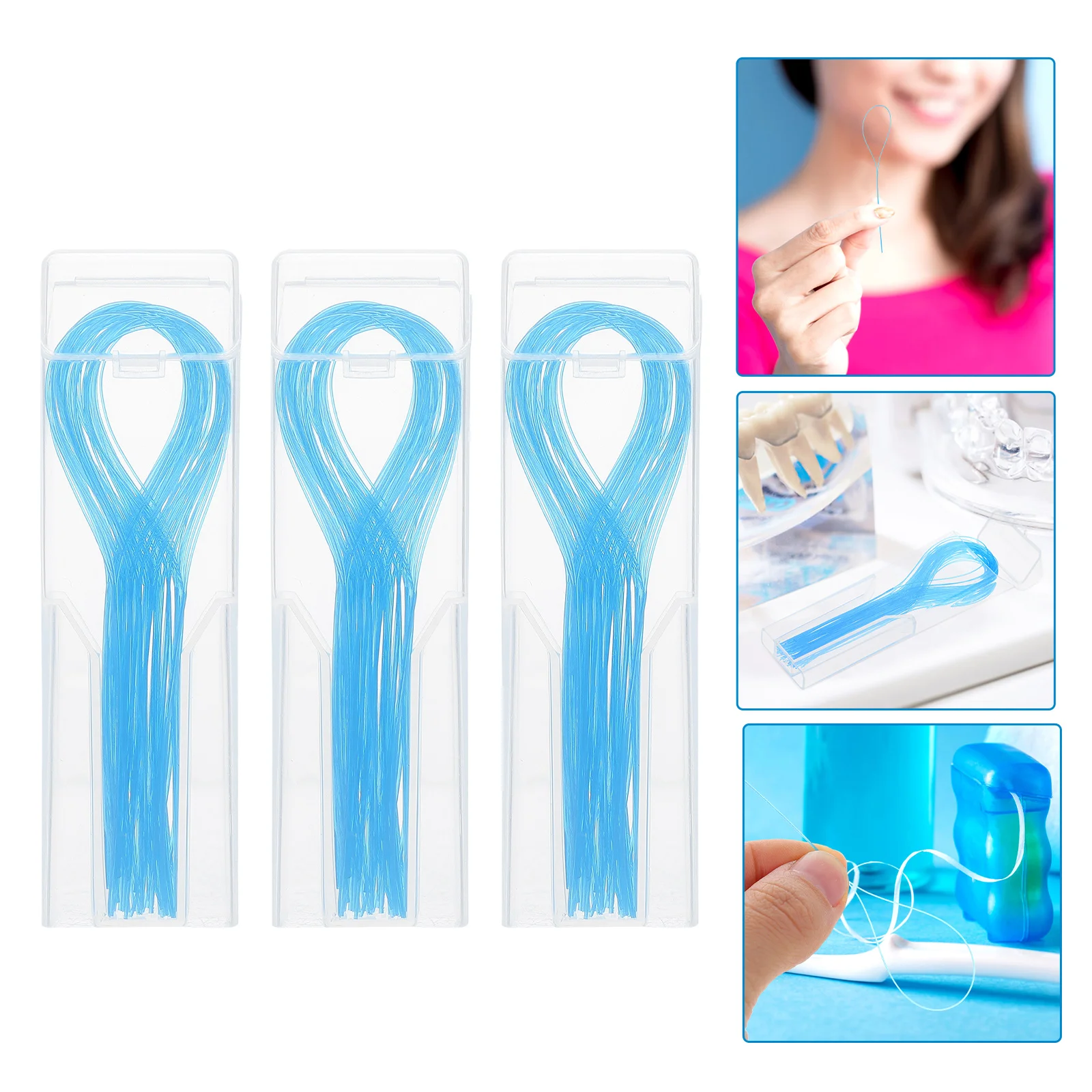 150 Pcs Dental Floss Portable Threaders Home Bridges Crowns Supplies Nylon for Brace Braces