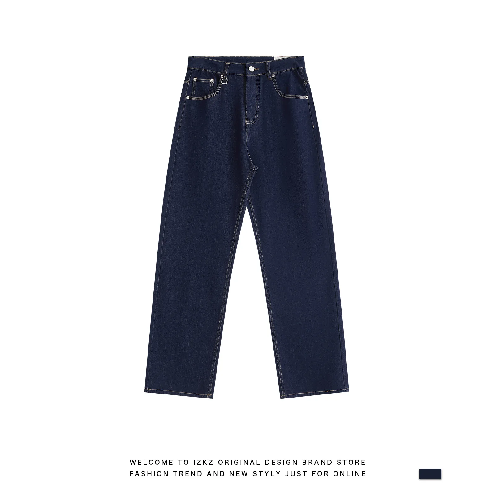 

Итальянские джинсы свободного кроя с прямыми штанинами, повседневные, стройнящие, из эластичного денима (4-way stretch), со средней посадкой, длинные брюки для мужчин