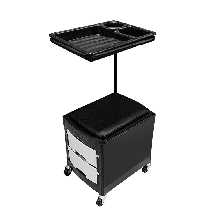 

Retro Salon Hairdressing Trolley Hairdresser Barber Beauty Storage Hair Spa Roller Cart Salon Tray Trolley With Drawers