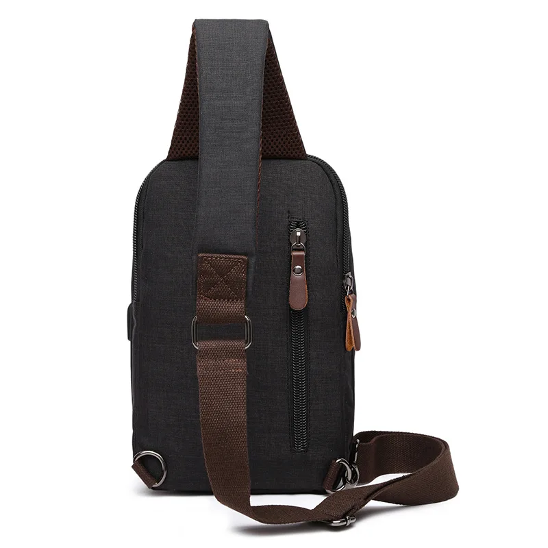 Solid Color Waterproof Shoulder Bag Backpack Korean Version College Style Backpack Men's Fashion Casual Travel Bag Shoulder Bag