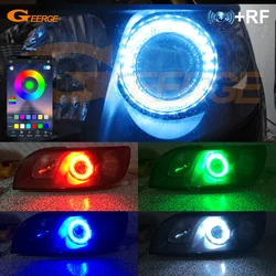 For Volvo C30 C70 2006 2007 2008 2009 BT App RF Remote Control Multi-Color Ultra Bright RGB LED Angel Eyes Kit Halo Rings
