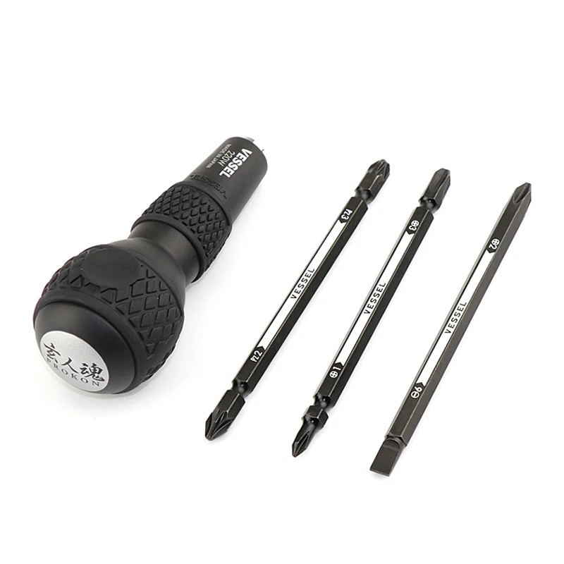 VESSEL Ball Grip Screwdriver Set with Replacement Bits Japan Tools No.220W/270BW Series
