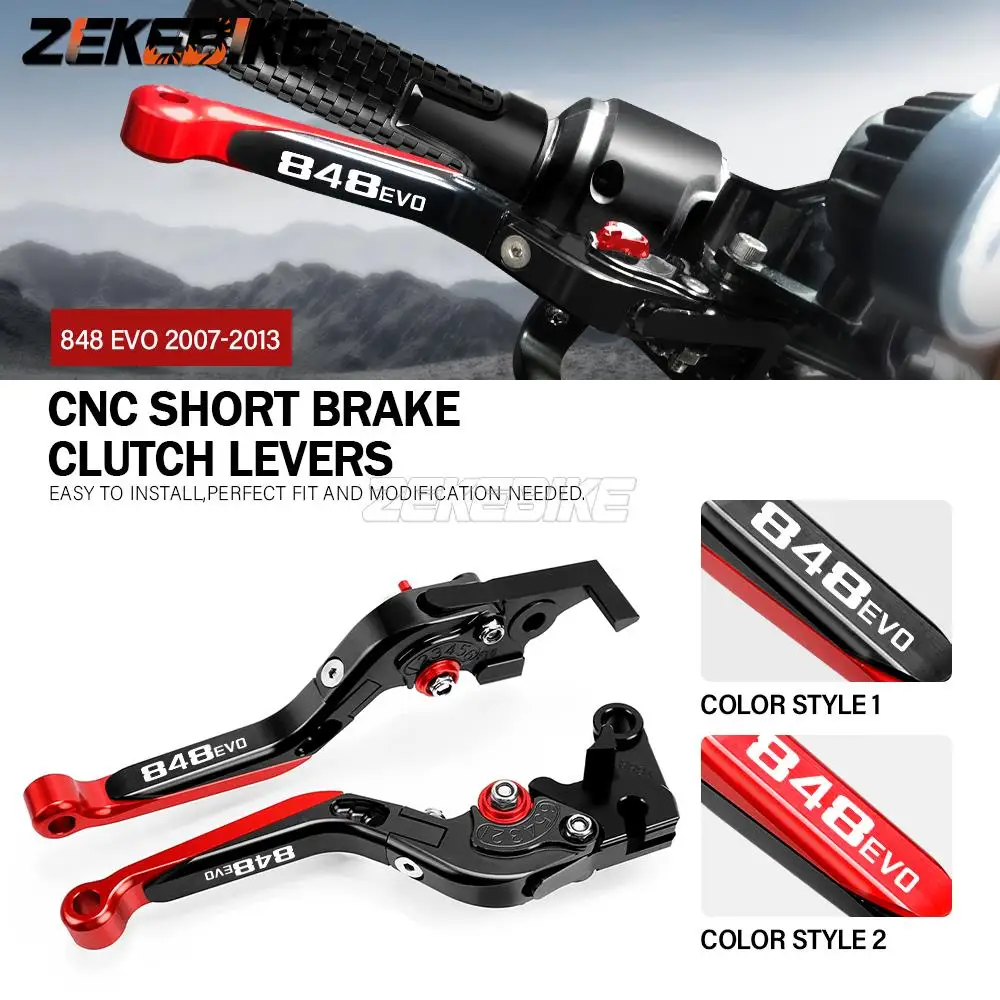 

FOR DUCATI 848EVO 848 EVO 2007-2012 2013 Motorcycle Hand Brake Clutch Adjustable Levers Handle Folding Extendable Lever grip