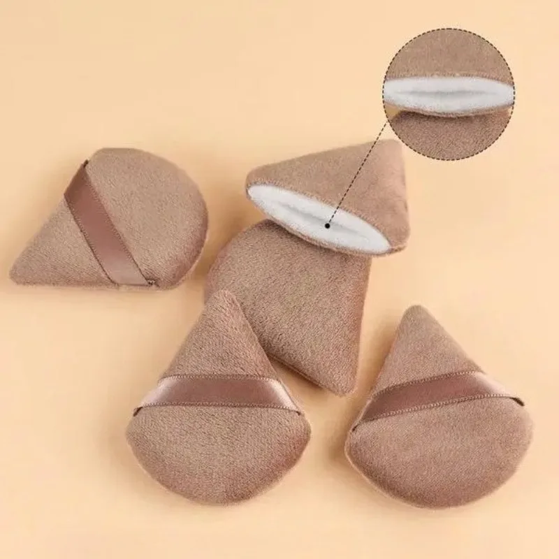 10 قطع متعددة الألوان مسحوق نفخة مجموعة مثلث الشكل القطن الناعم لمسحوق الأساس السائل مزج ماكياج أداة نفخة التجميل #1