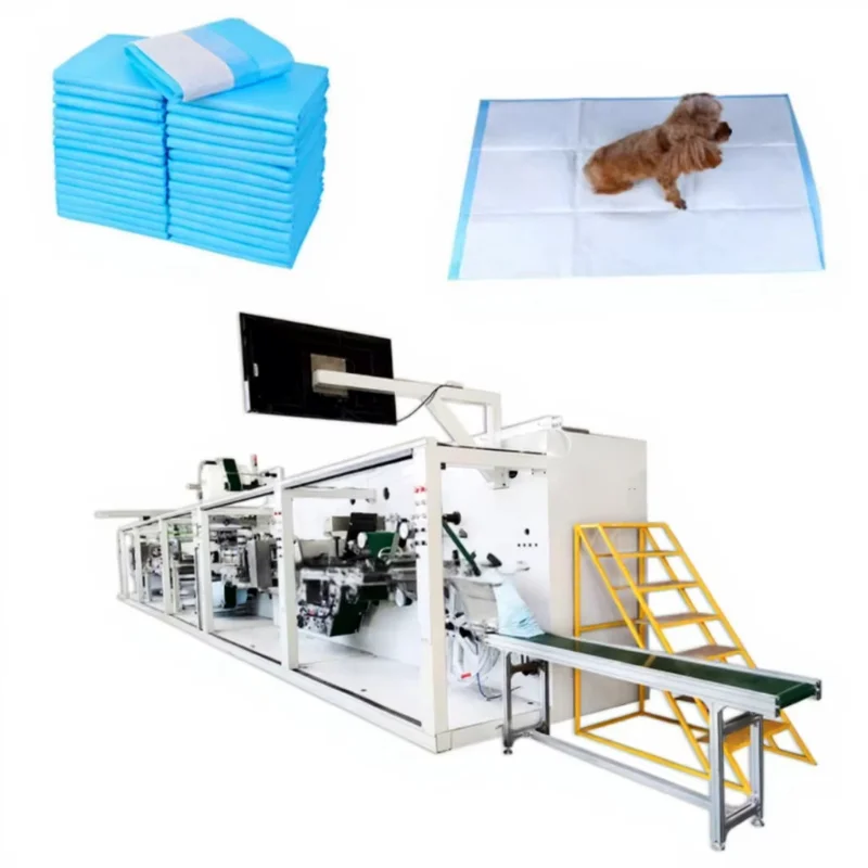 Full Automatic Disposable Mattress Dog Pet Patient Bed Sheet Under Pad Production Line Making Machine Customized