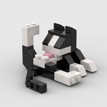 ชุดสัตว์ 62 ชิ้น MOC อิฐแมวรูป DIY Building Blocks เด็กการศึ...
