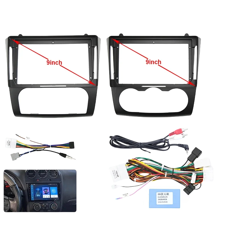 

For NISSAN 2008-2012North American versionTeana Altima AutoAC 9inchCarRadio Android Stereo audiocablesHarness Plastic shell