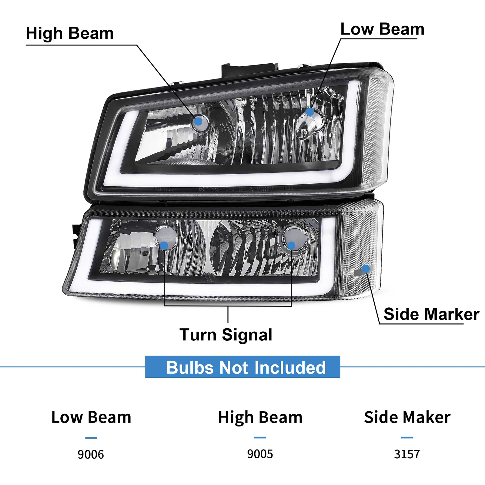 Reflector  Headlight Wholesaler for 2003-2006 Chevy Silverado-10396912 10396913 15199556 15199557-1 Auto Parts