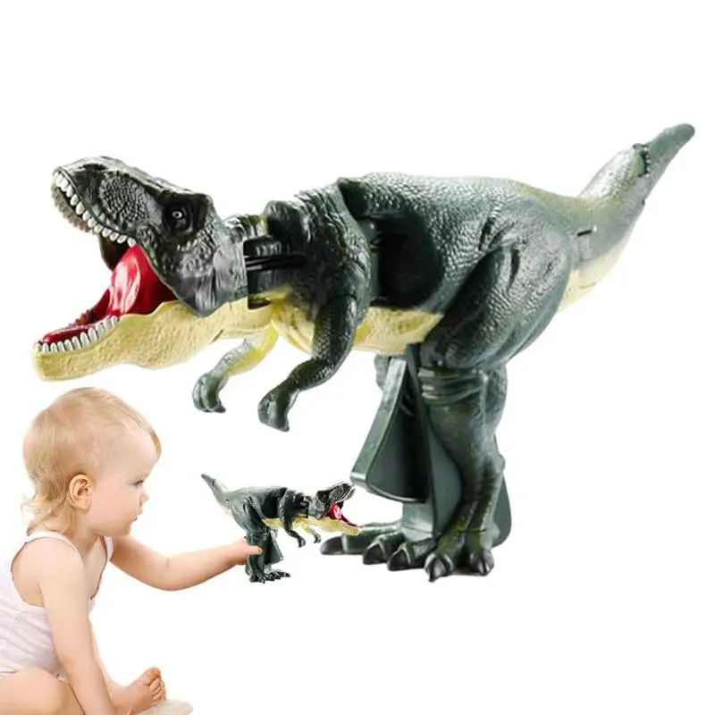 Funny Swinging Dinosaur Toys Press Rotation Jurassic Dino Tyrannosaurus Rex Model Wacky Toy With Sound And Motion For Children