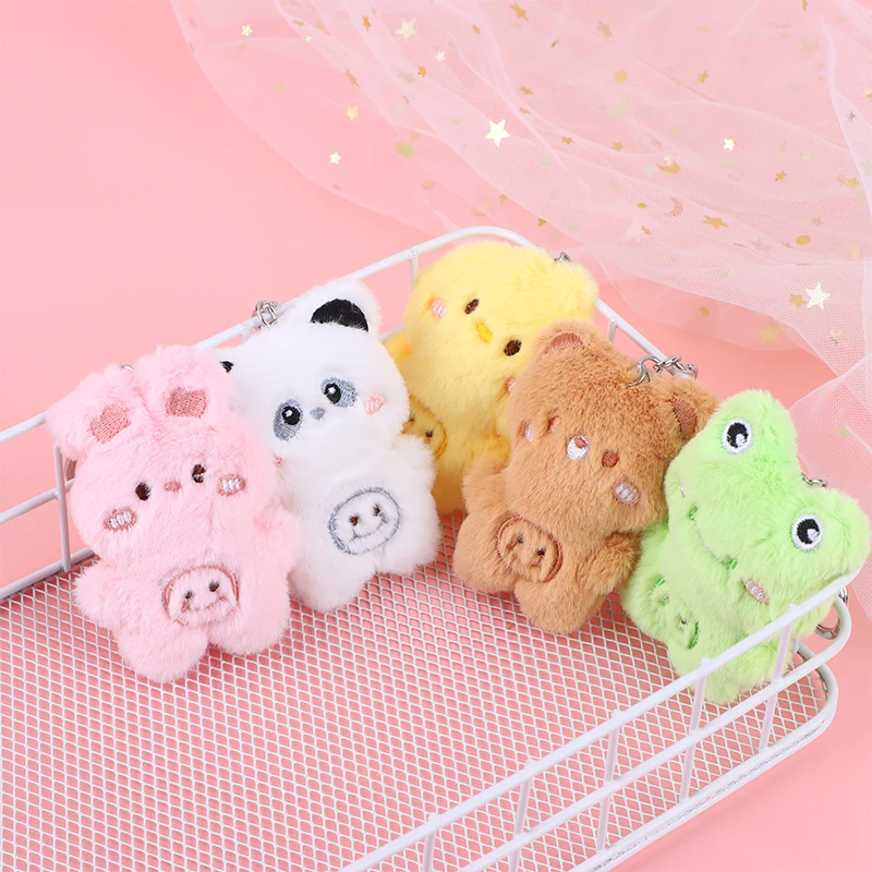 Plush Stuffed Animal Keychain Creative Cartoon Kawaii Couple Chubby Comfort Pendant Toy Cute Costume Key Accessories Bag Pendant