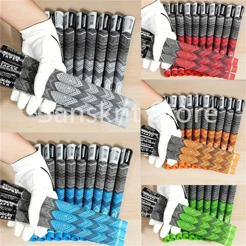 New golf club grips rubber half cotton thread irons wood grips unisex non-slip comfortable hand feeling Plus4