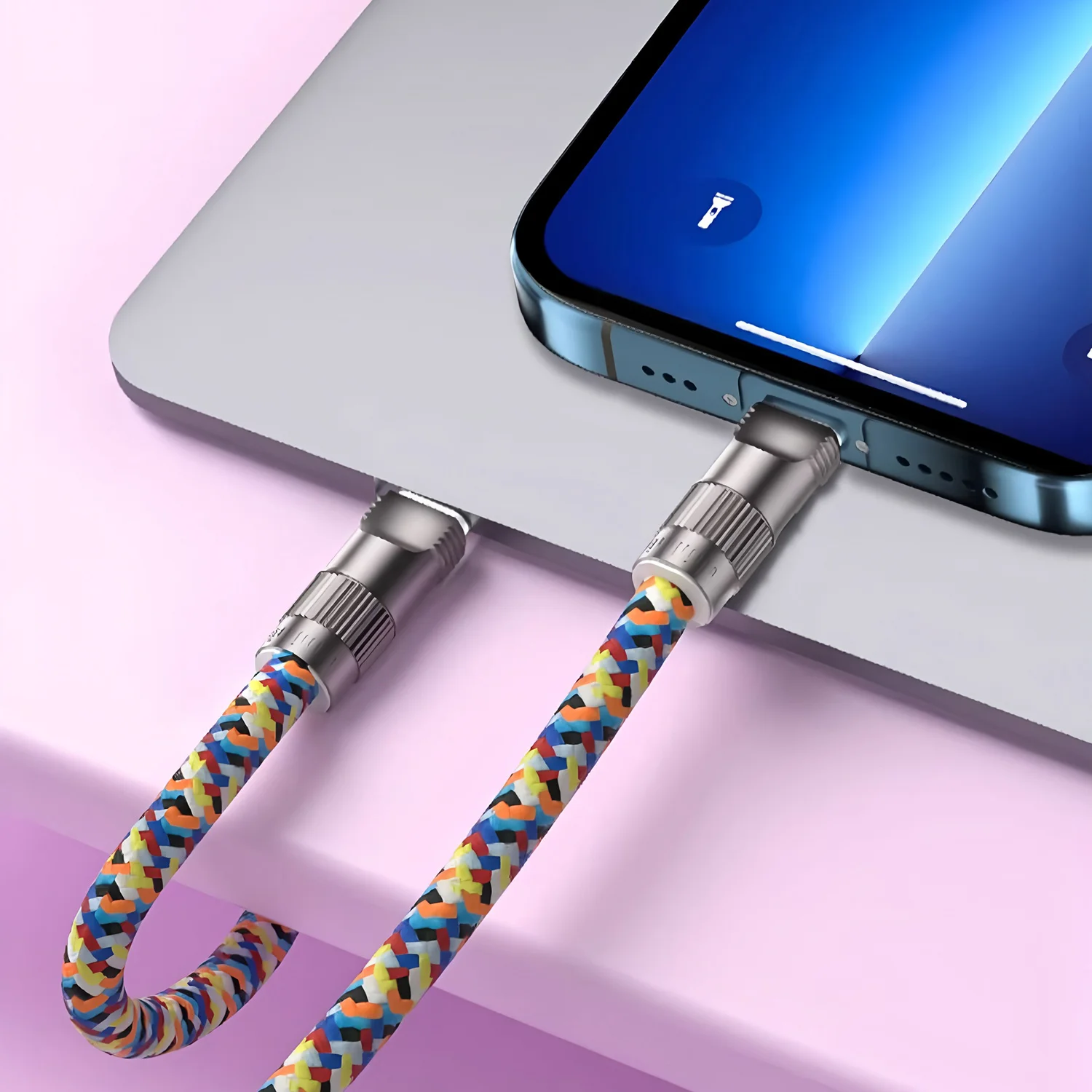 كابل بيانات USB-C إلى C سريع الشحن بقدرة 240 وات، مناسب لحبل الهاتف من النوع C وكابل شحن 2 في 1 وسوار معصم للرقبة من C إلى C #3