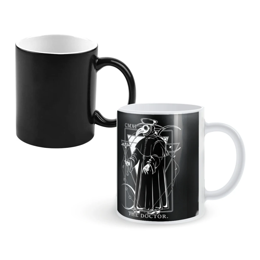 

The DoctorCoffee Mugs And Mug Creative Color Change Tea Cup Ceramic Milk Cups Novelty Gifts