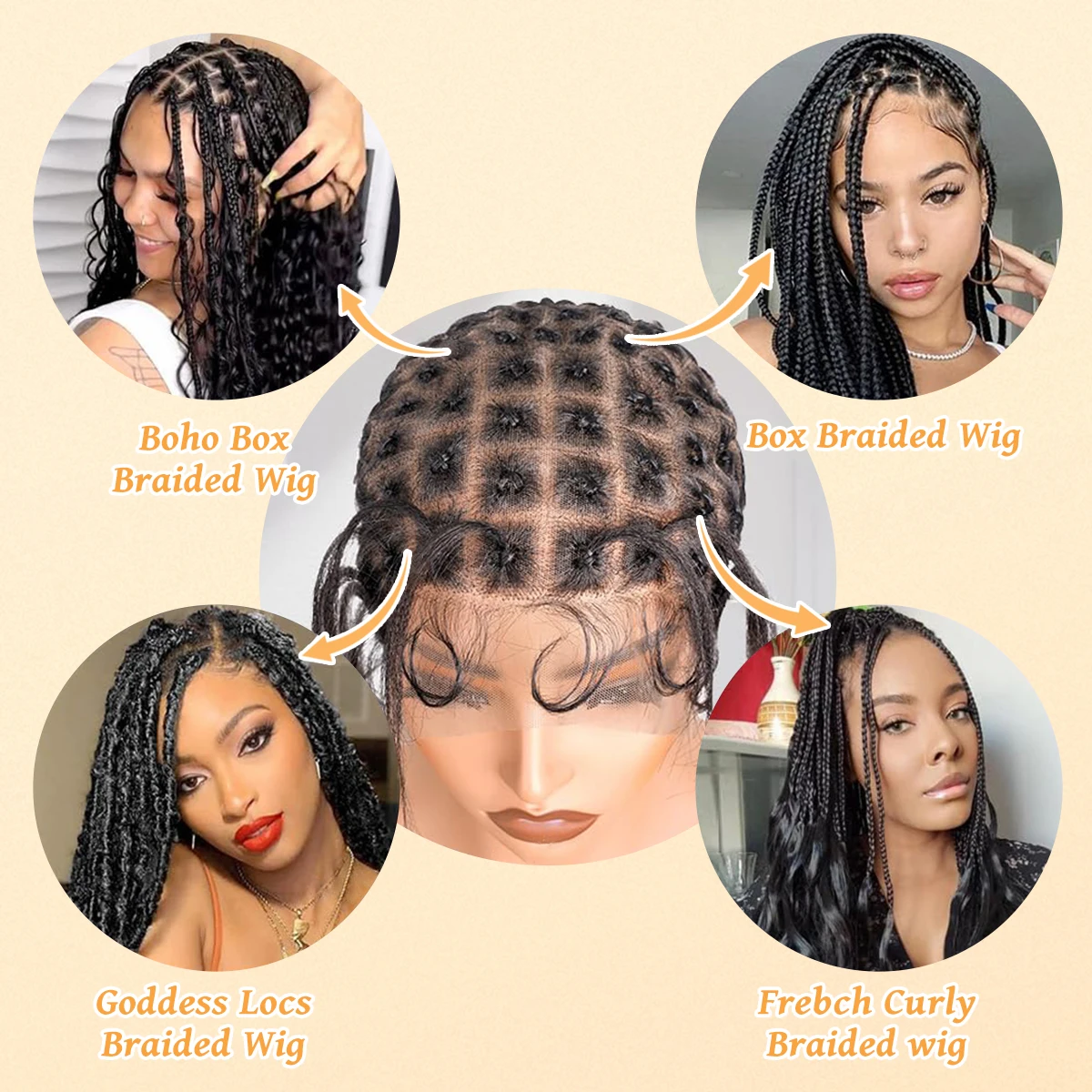 Braided Wig Cap With Baby Hair Double Full Hd Lace Crochet Wig Caps For Easier Sew In Crochet Braids Hair Wigs Caps For Women