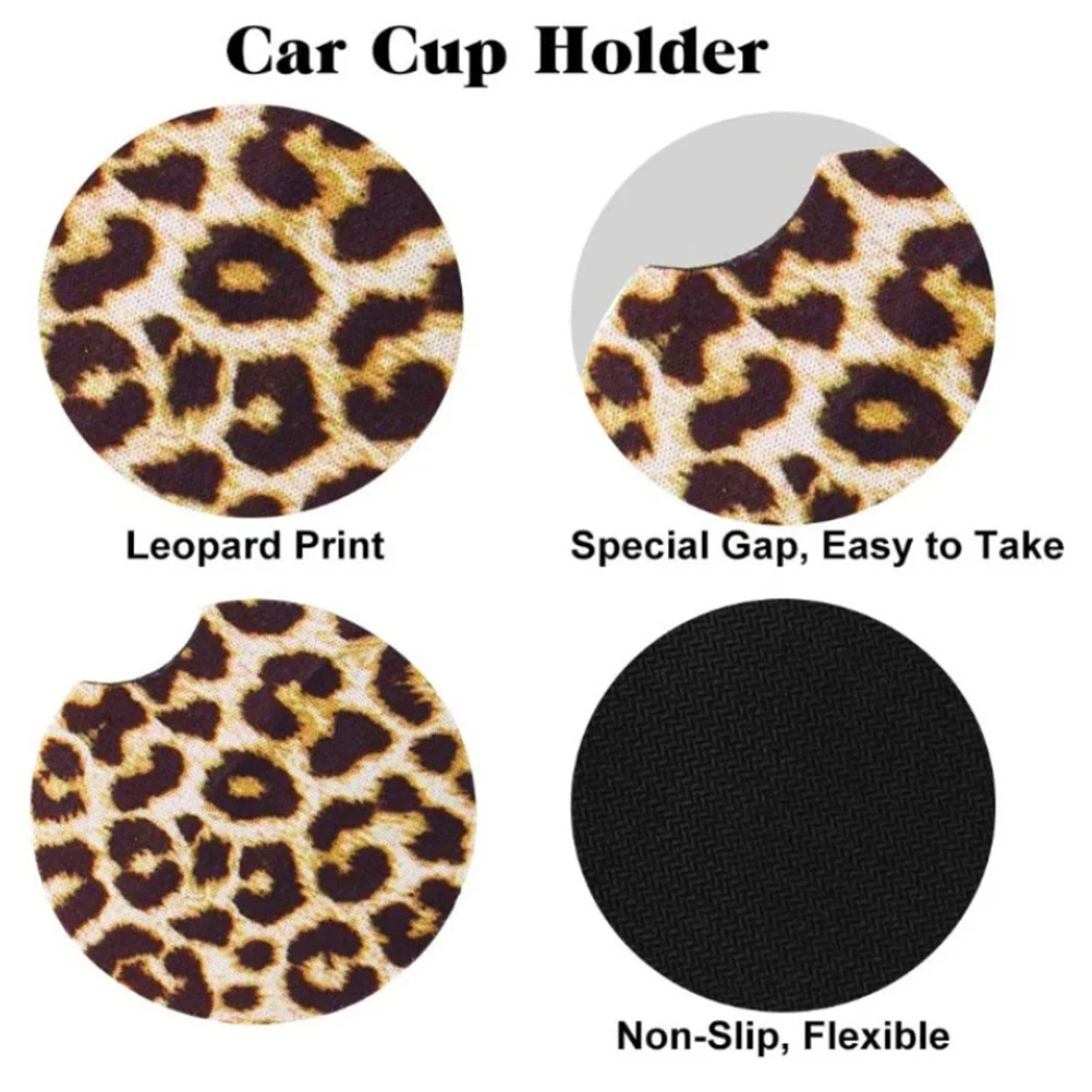 

Steering Wheel Cover Leopard Printed Anti-Skid Grip Car Interior Decor Universal Accessory Waterproof Durable