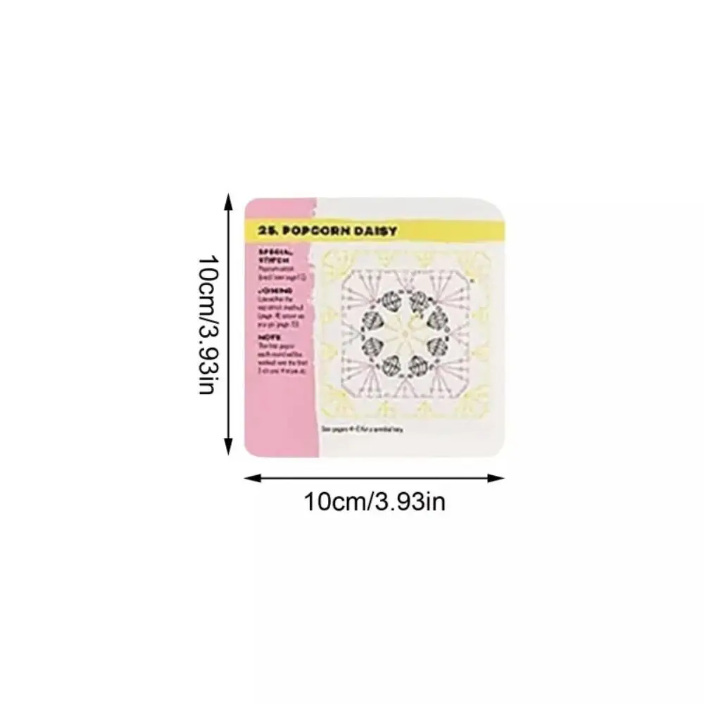 Embroidery Thread Knitted Pattern Cards Set Wrapping DIY Granny Square Card Deck Braided Rope Mix Match Designs Knitting Kit
