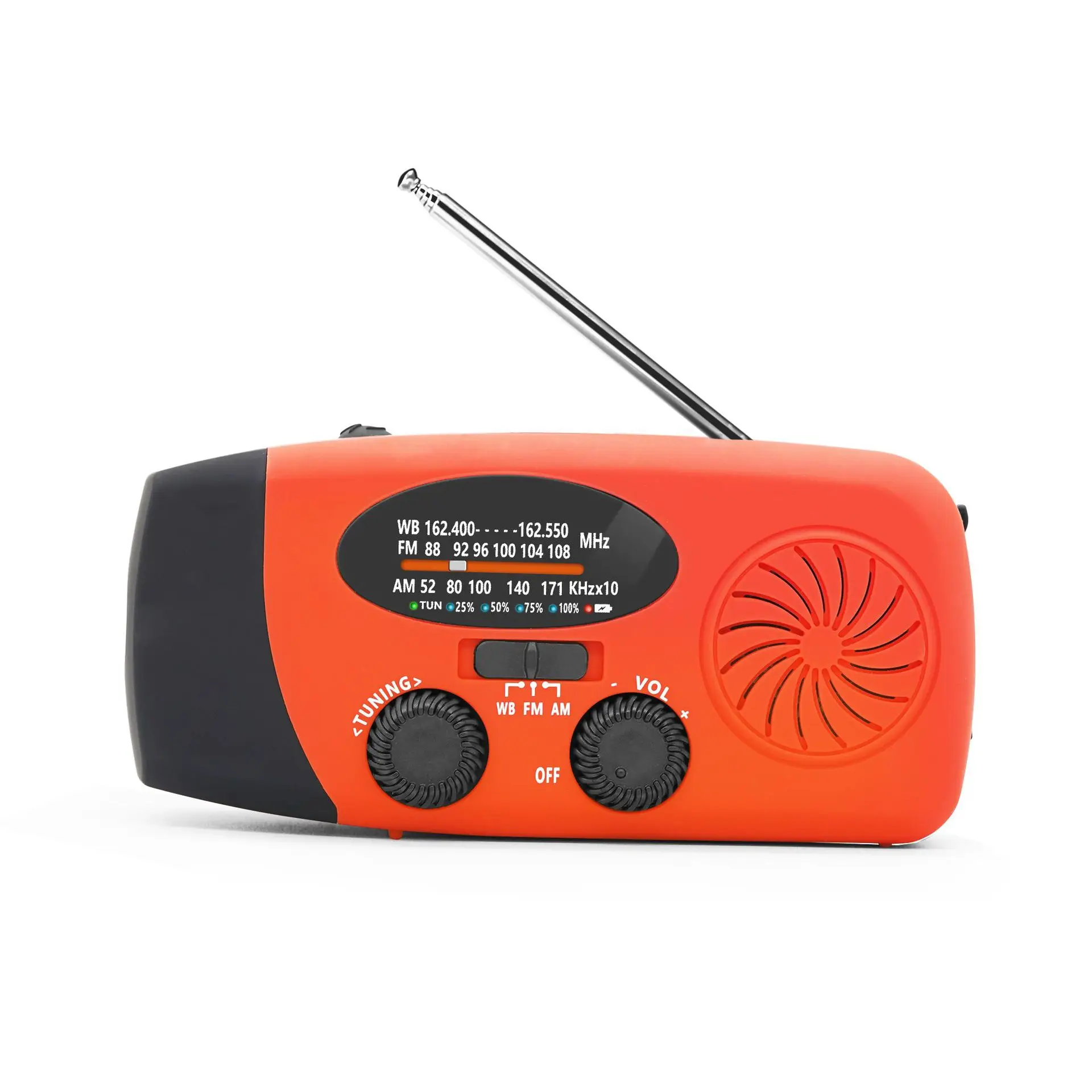 

Outdoor Emergency Radio Full Band Mini Multifunctional Solar Hand Power Generation LED Lighting High Beam