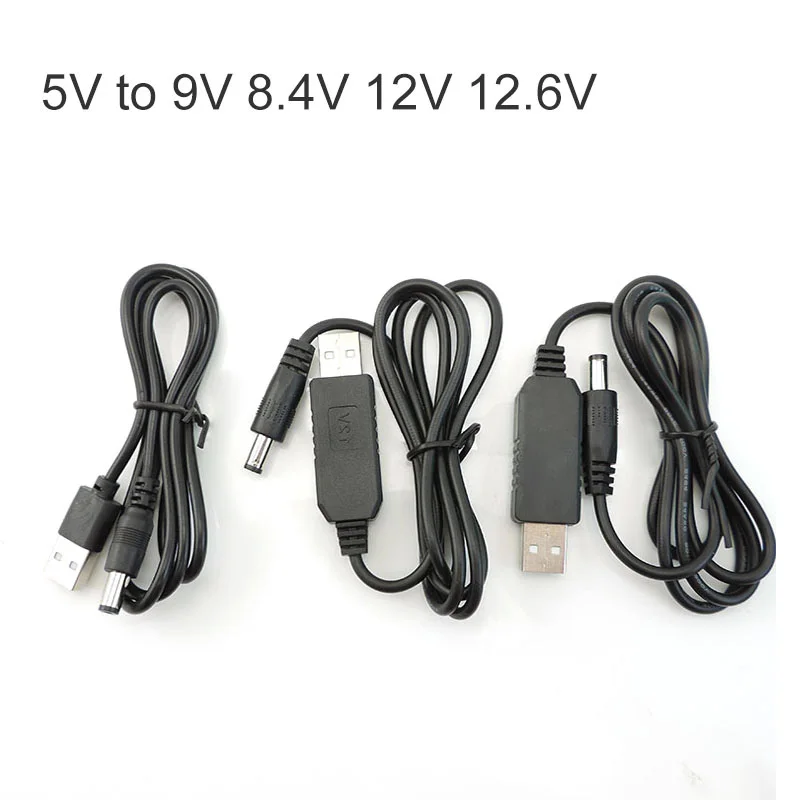 USB DC 5V to USB 9V 8.4V 12V 12.6V Step UP Module Power Boost Line power supply cable adapter Converter 5.5X2.1mm for router p1