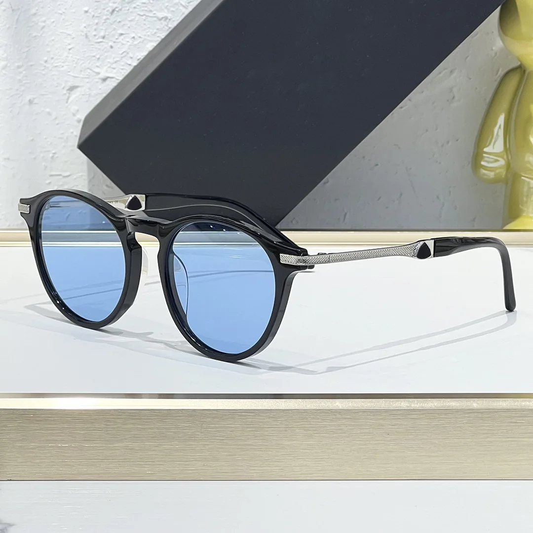 

German Style Handmade Oval Acetate Sunglasses Unisex Designer UV400 Protection Fashion Eyewear for Vacation & Daily Wear