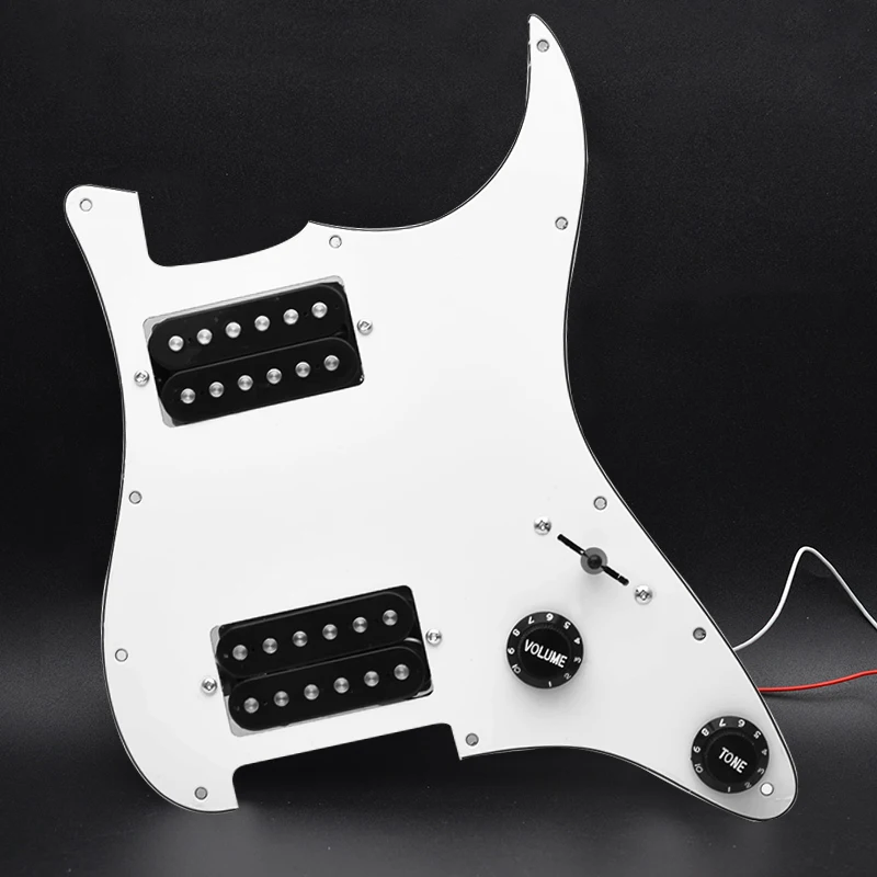 HH Guitar Pickguard Electric and Two Black Humbucker Loaded Prewired Scratchplate Assembly Multi Color