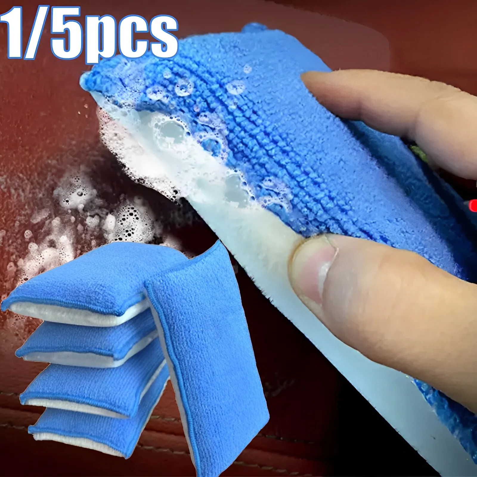 

1/5pcs Car Wash Foam Pad Auto Cleaning Sponge Eco Friendly Auto Detailing Polishing Buffing Cleaning Coating