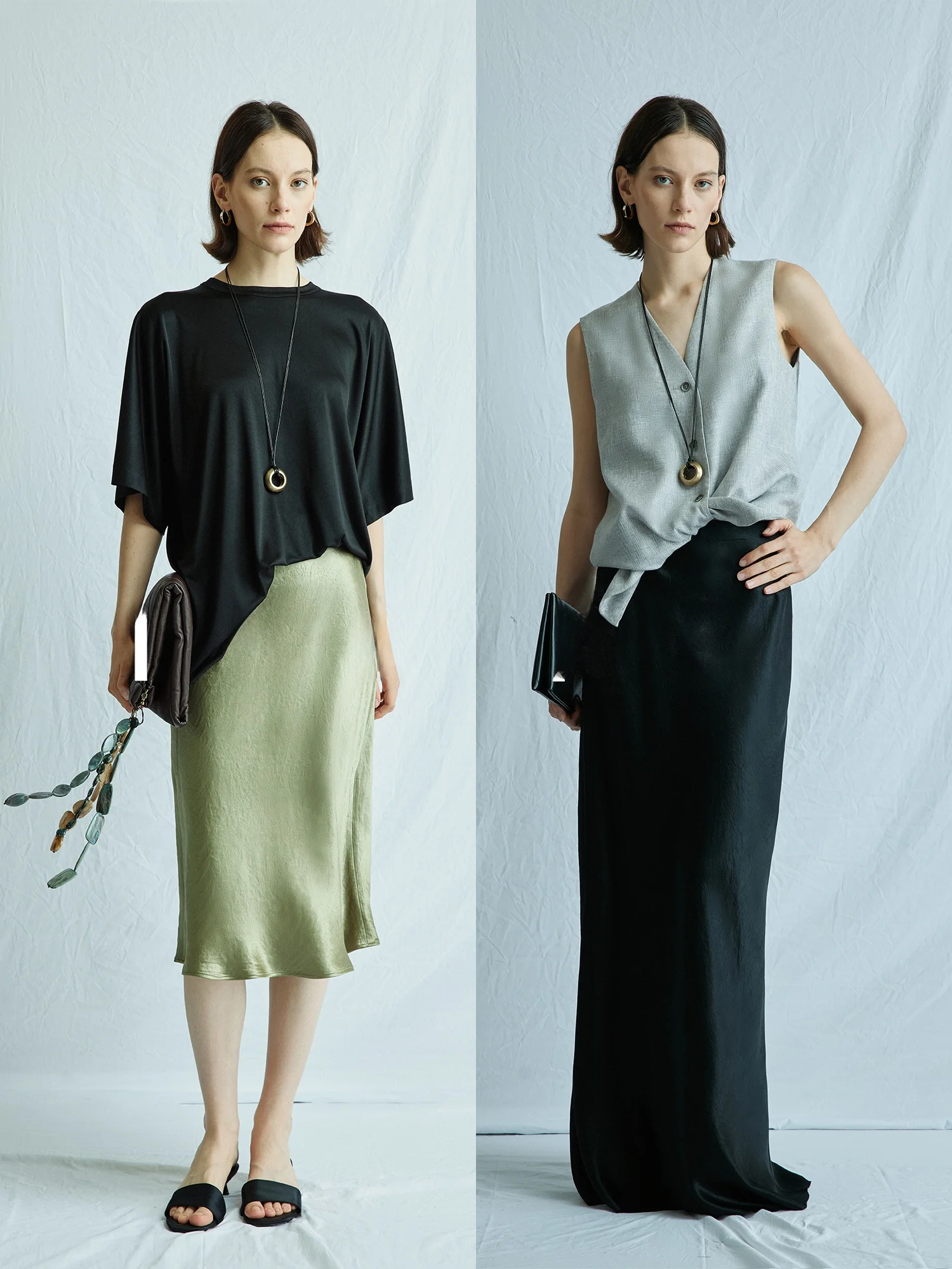 

the AES Asymmetrical Cut Acetate f Skirt Ele Draped Cool Sensation Slightly Creased mat Ci Commute Women's Skirt
