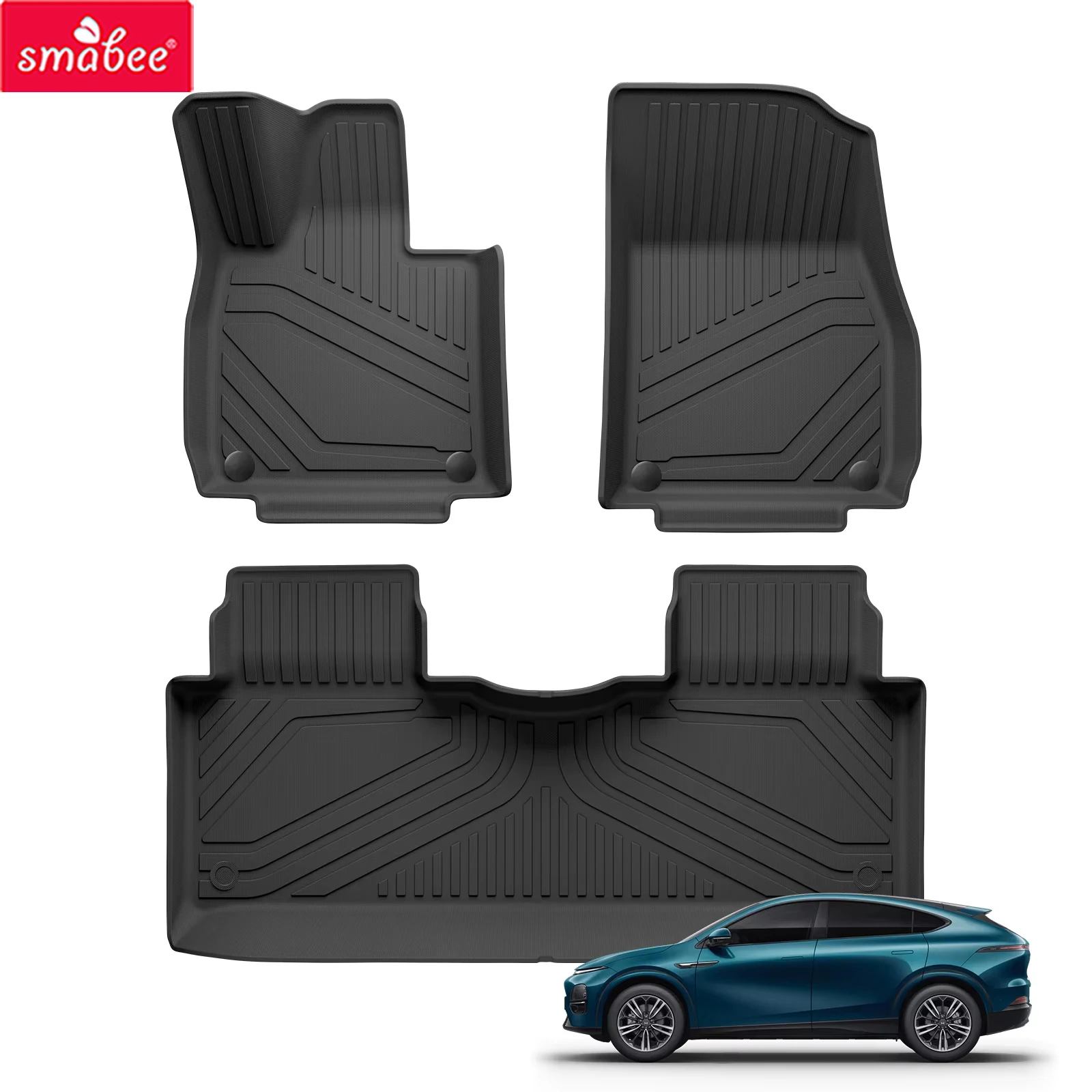 Image of Smabee für Xpeng G6 2023 2024 2025 2026 Auto Allwetter-Fußmatten Kofferraummatte TPE 3D Fußmatte Zubehör
