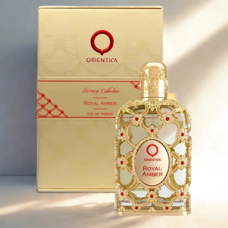 Perfume Unisex Orientica Royal Amber Rouge Oud Saffron Rose en Spray de 100 ml, Fragancia Duradera, Botella de Vidrio, Regalo Diario