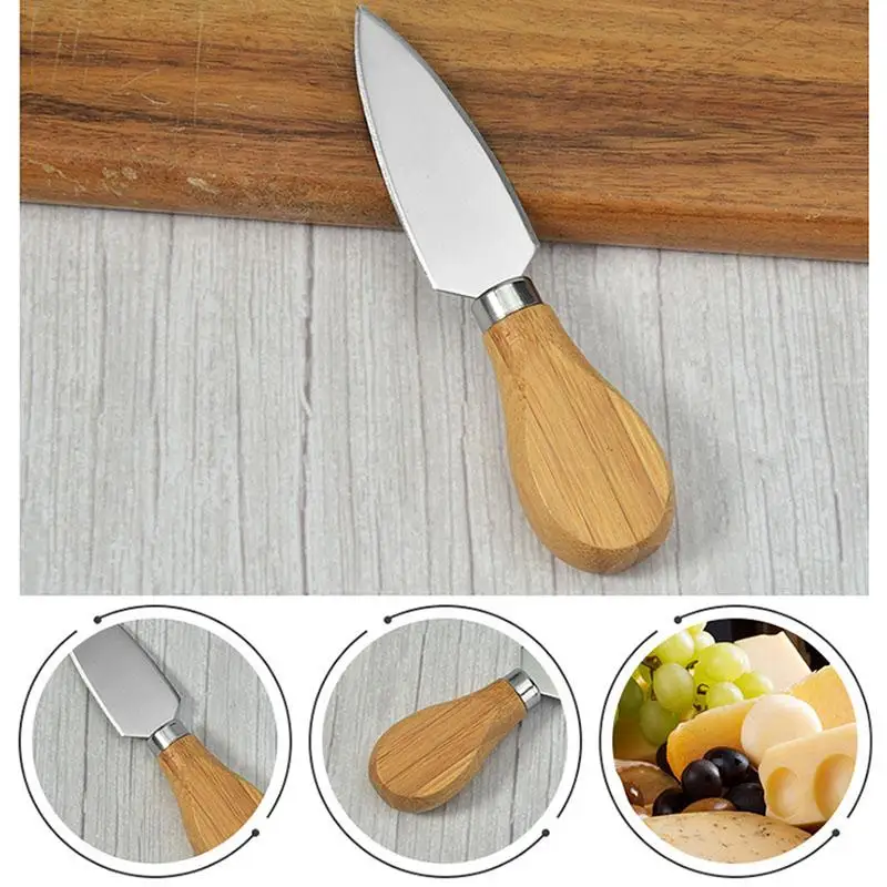 New Cheese Knives Bulk Knife with Acacia Wooden Handle Butter for Butter Grater Raclette Cheese Board Kitchen Storage Tools 2023