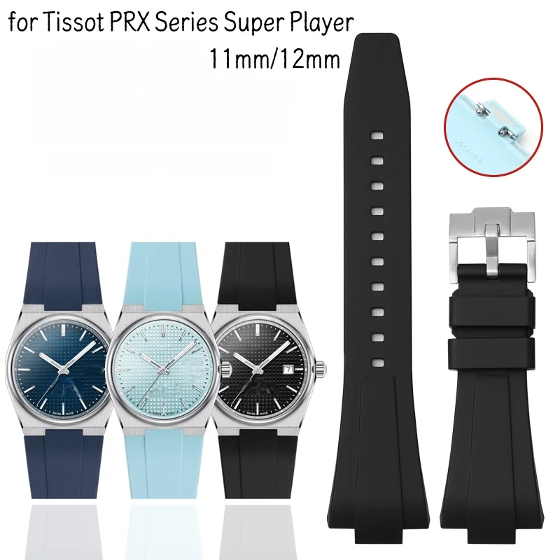 pulseira-de-silicone-liquido-com-interface-convexa-de-11mm-12mm-para-tissot-prx-serie-t137407-t137410-super-player-pulseira-de-borracha-de-liberacao-rapida