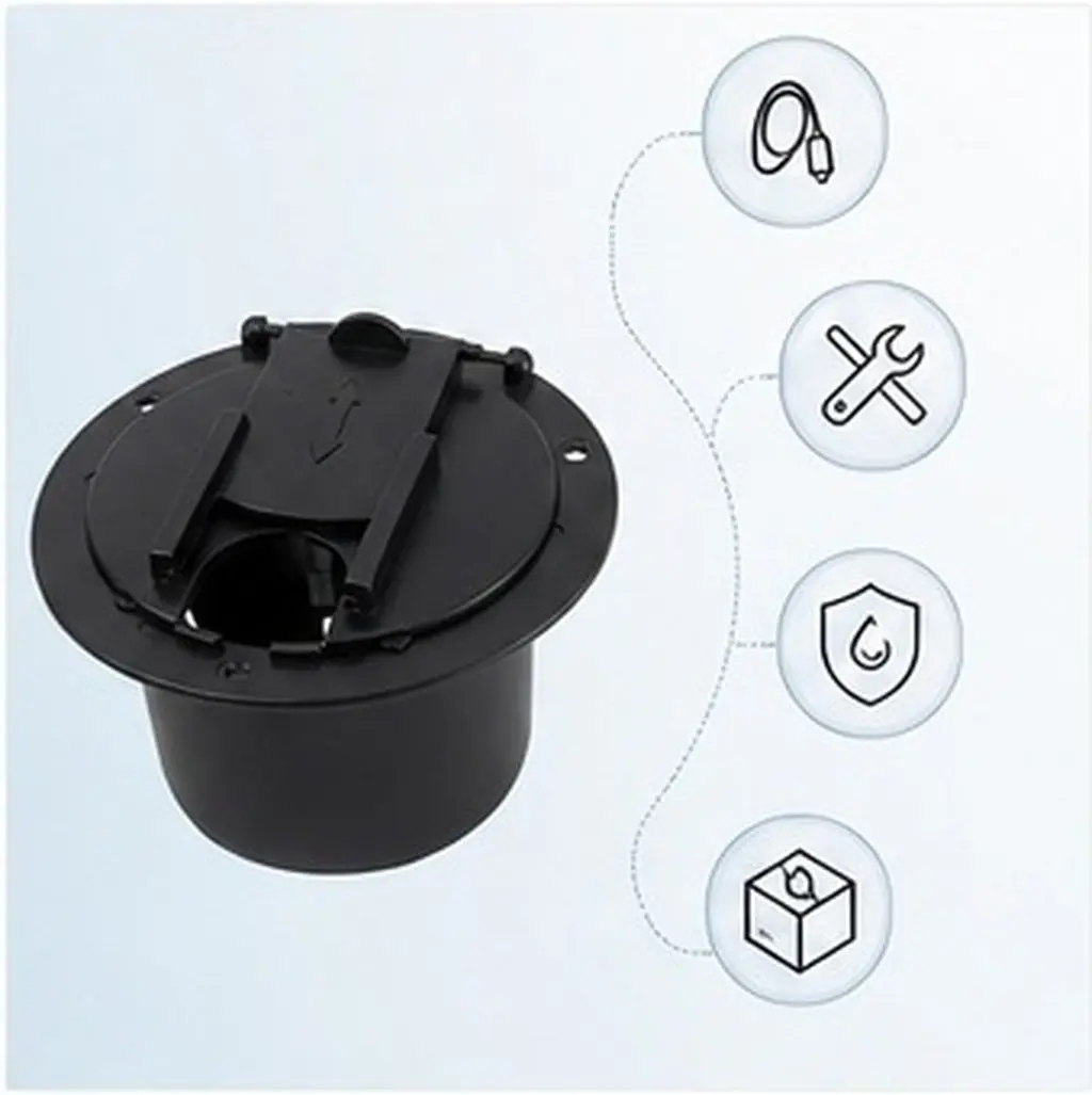 1Set Rv Cable Hatch Electrical Cable Organizer Space-Saving Design for Power Cord Protection Easy Installation Waterproof Rv