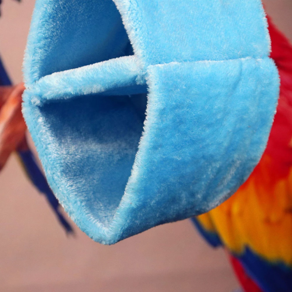 

Double-Deck Corduroy Hanging Birdhouse Nest Handwoven Artificial Hanging Bird Nest for Parakeets Budgerigar and Small Pet (Blue,