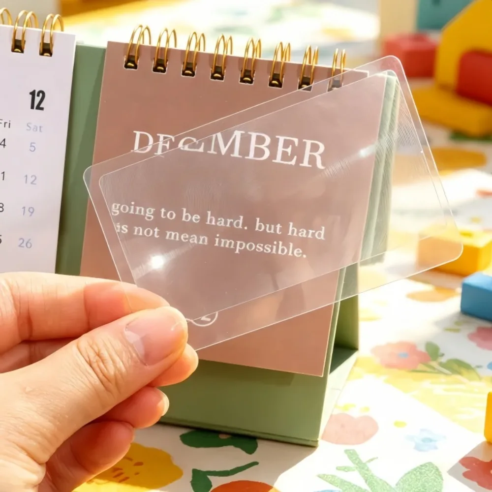 Ultra Thin Portable PVC Magnifying Glass Bookmark for Reading Newspapers Books Transparent Credit Card Shaped Magnifying Glass