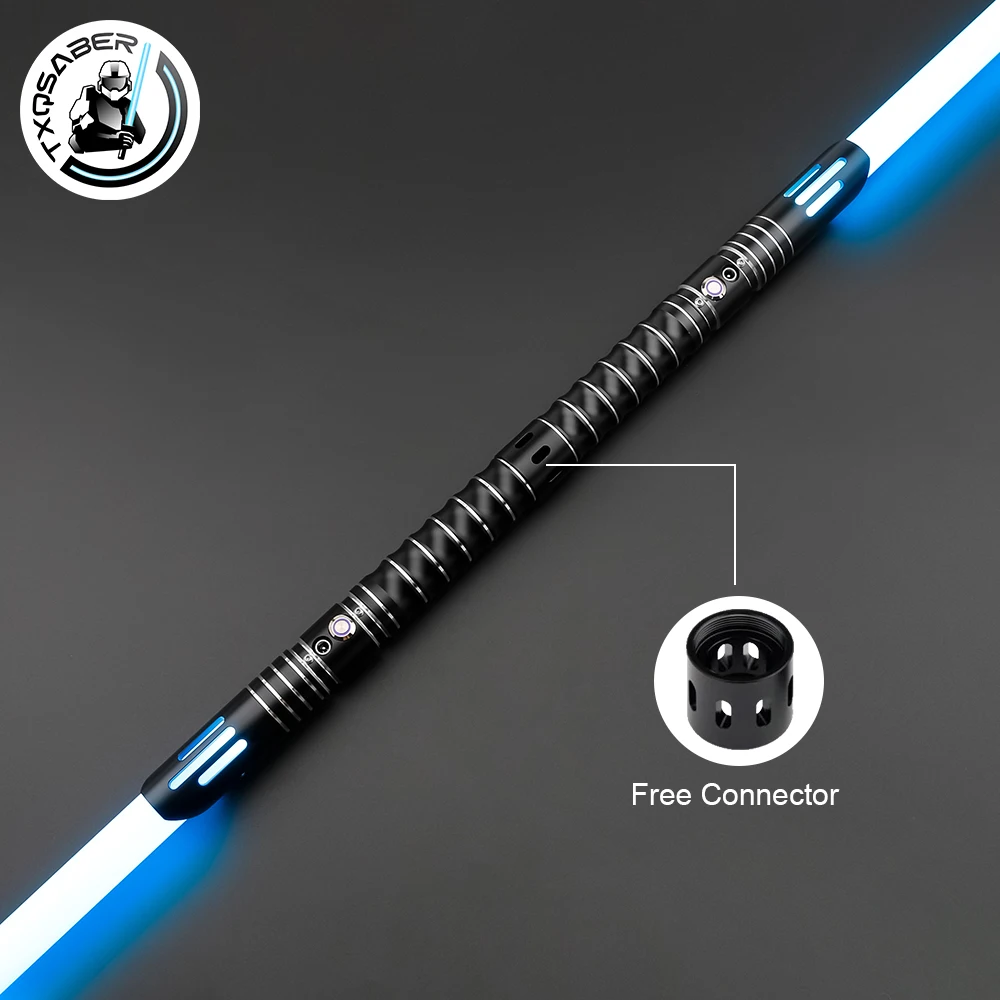 

TXQSABER Double Bladed Lightsaber Neo Pixel SNV4 RGB Heavy Dueling Laser Sword Metal Hilt Blaster Cosplay Toys Saber Staff