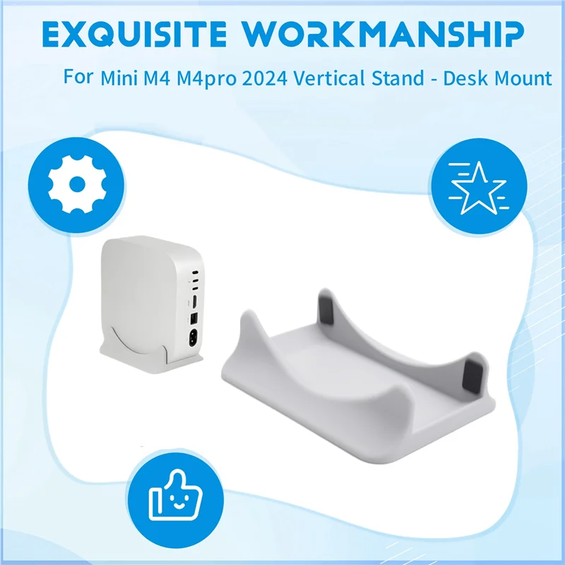 Support de bureau Vertical amélioré pour Mac Mini M4 M4pro 2024, accessoires pour Mini Mac, Installation facile C