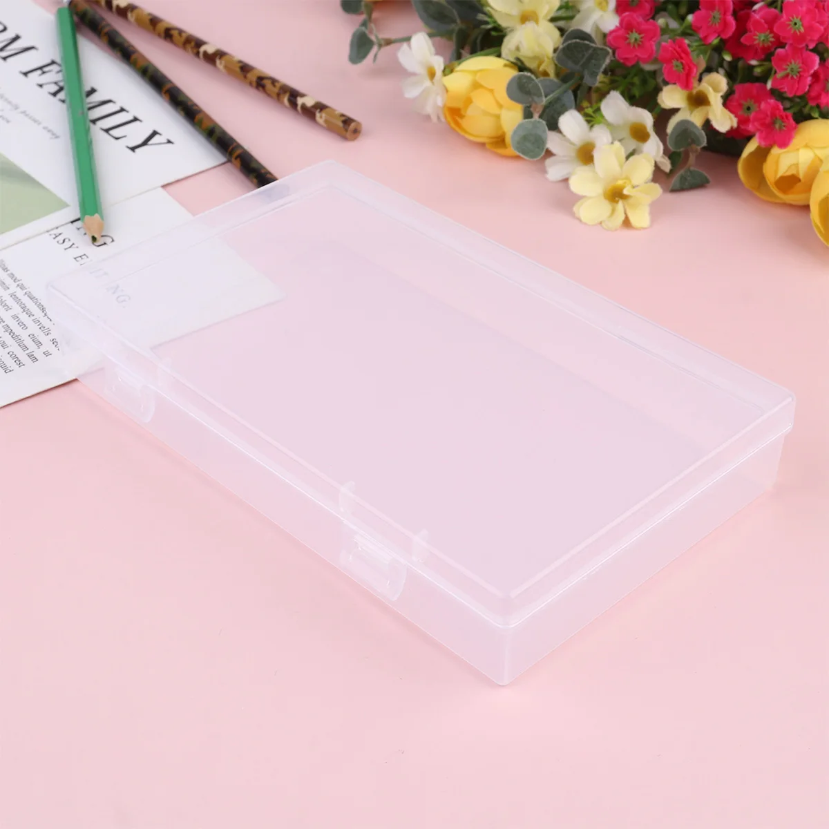 

4 Pcs Stationery Accessories Storage Box Container High Capacity Large Pencil Case