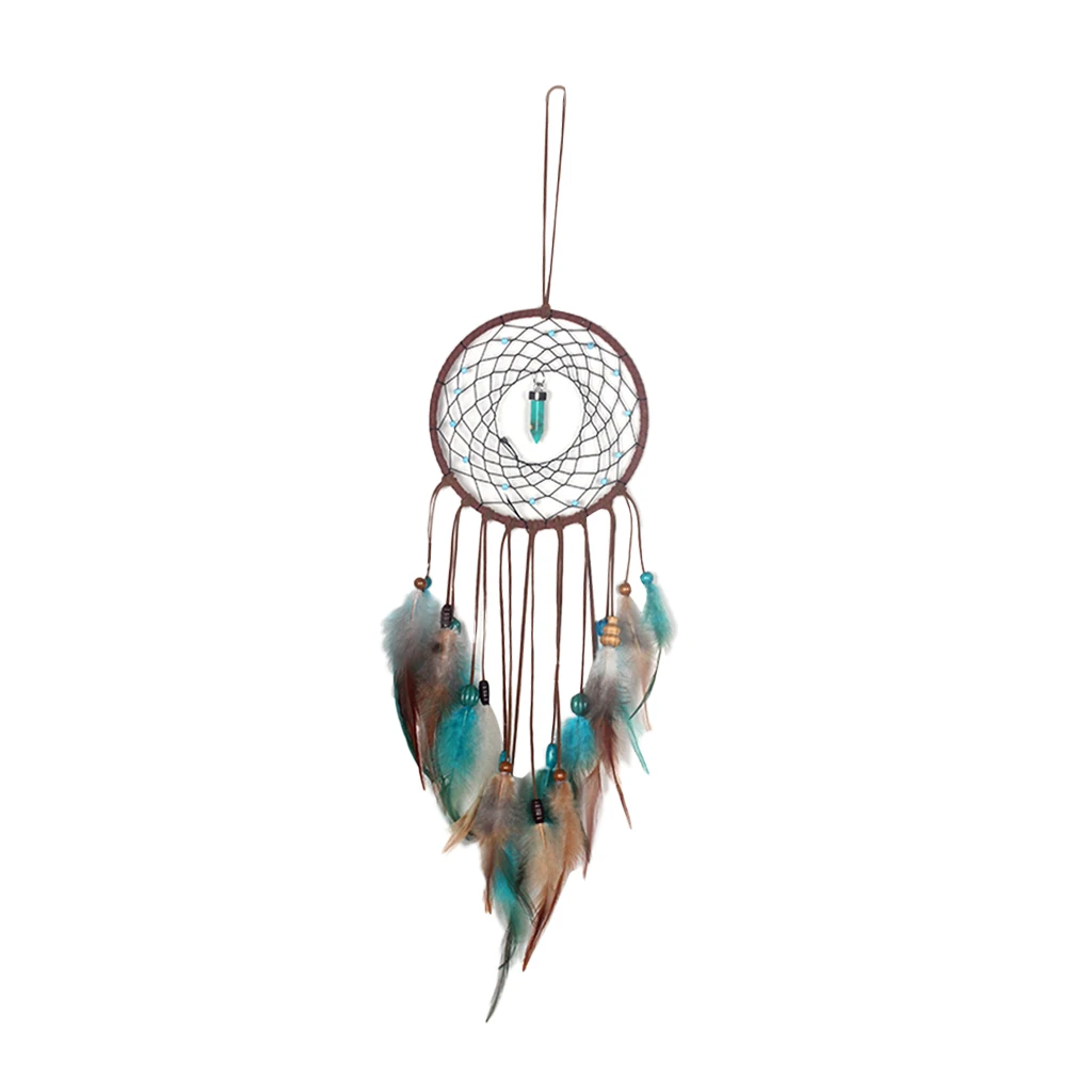 Tassel Dream Catcher Multi Colors Feather Round Dreamcatcher Wall Art Decors