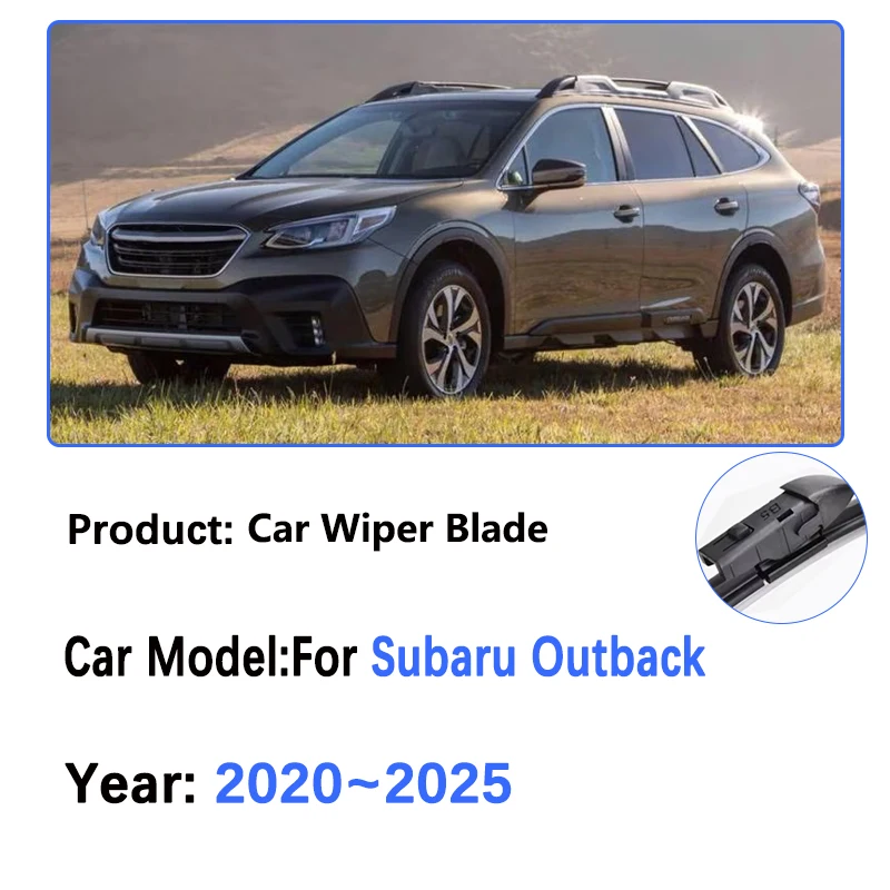 Front Rear Wiper Blades For Subaru Legacy Outback BT 2020~2024 2025 Double Rubber Window Windshield Windscreen Car Accessories